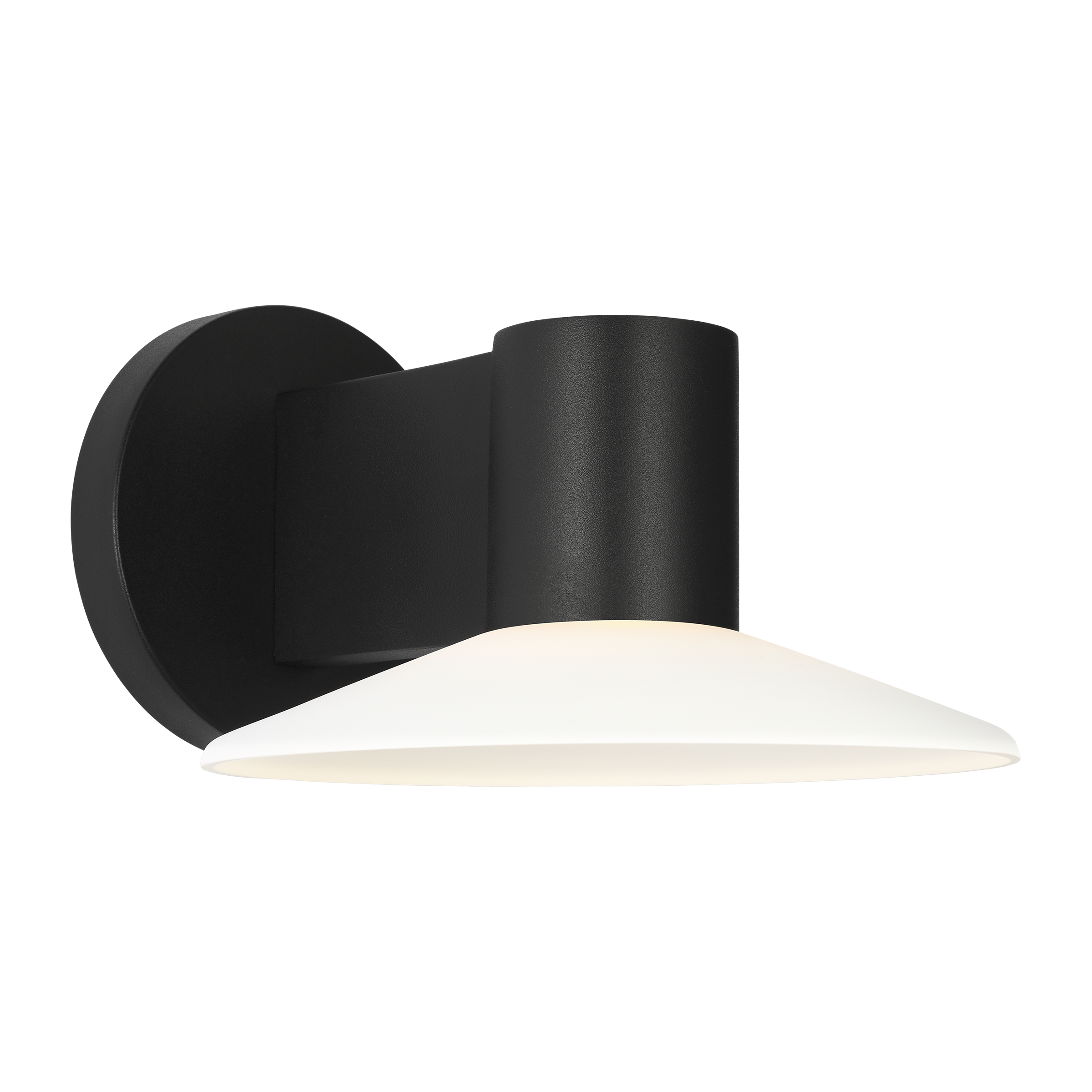 Focal Small LED Sconce Textured Black Bulbs Inc