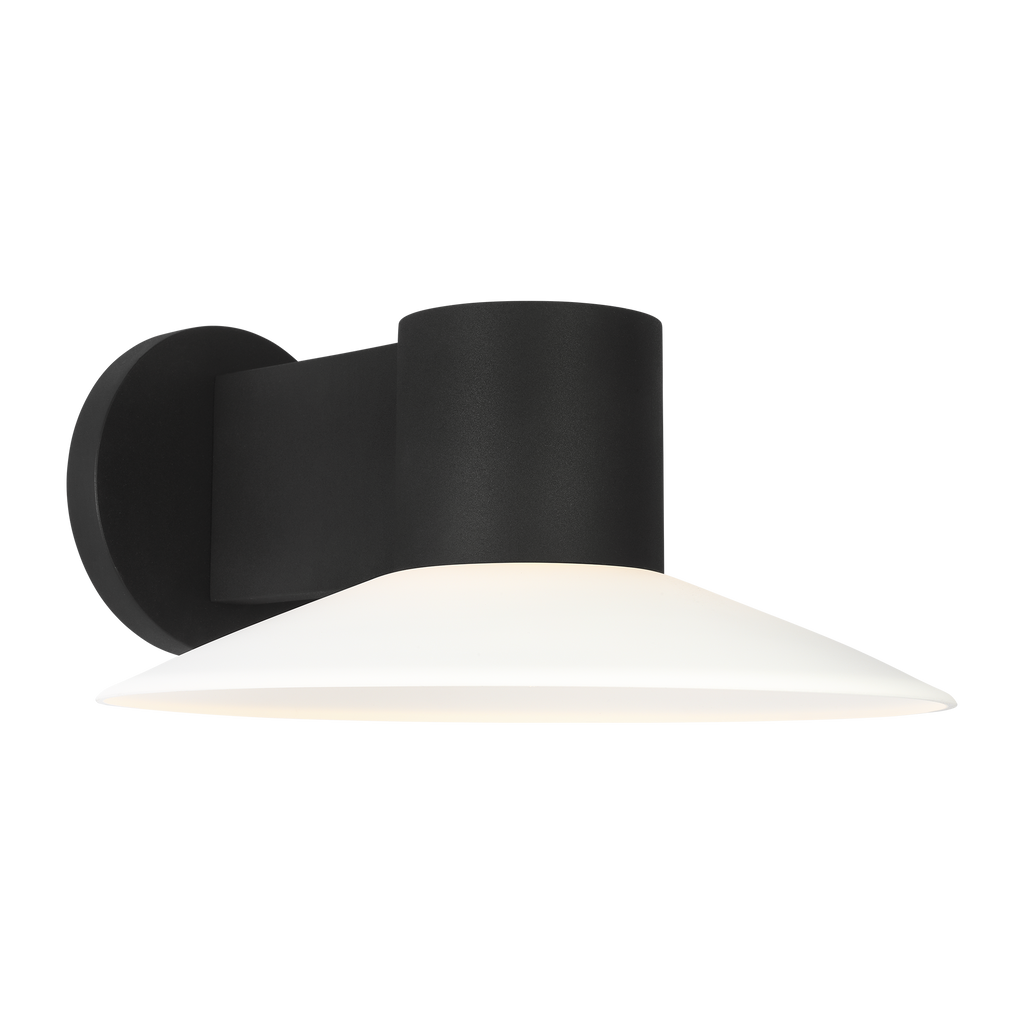 Focal Large LED Sconce Textured Black Bulbs Inc