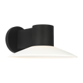 Focal Large LED Sconce Textured Black Bulbs Inc