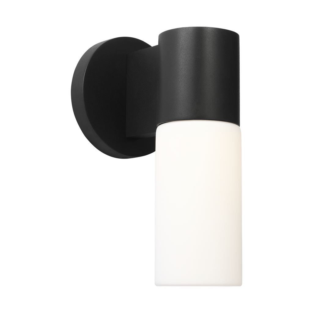Focal Short LED Sconce Textured Black Bulbs Inc