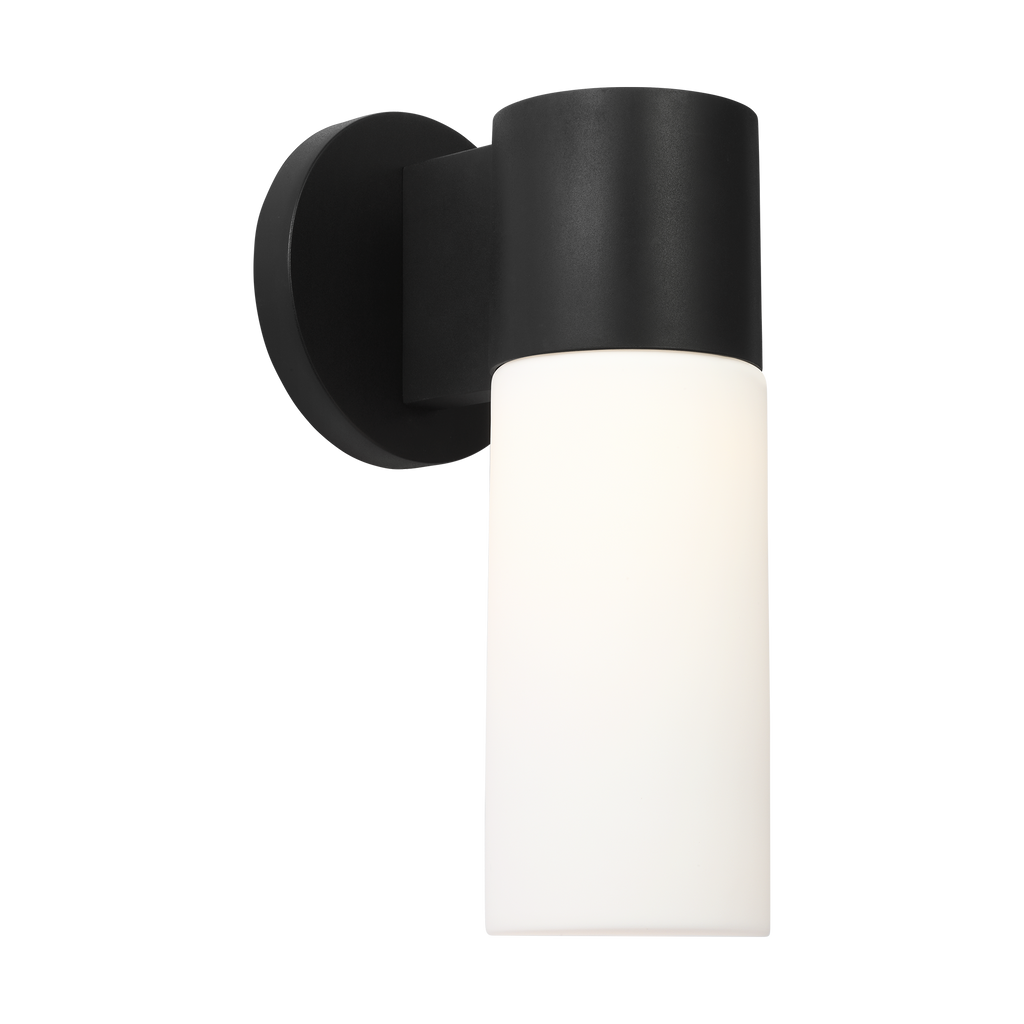 Focal Tall LED Sconce Textured Black Bulbs Inc
