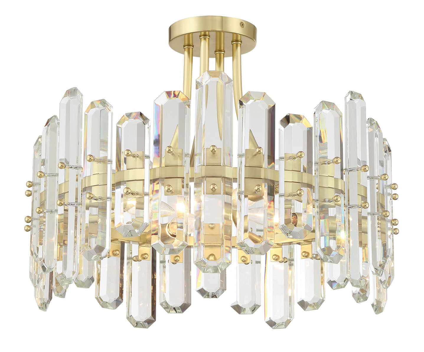 Bolton 20.75'' Aged Brass Semi Flush Mount
