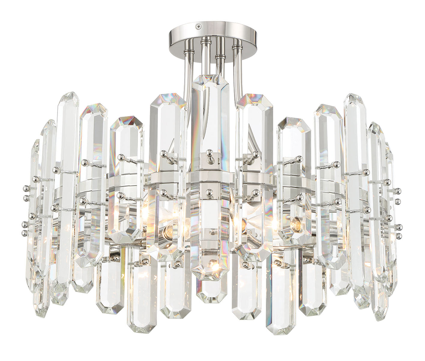 Bolton 20.75'' Polished Nickel Semi Flush Mount