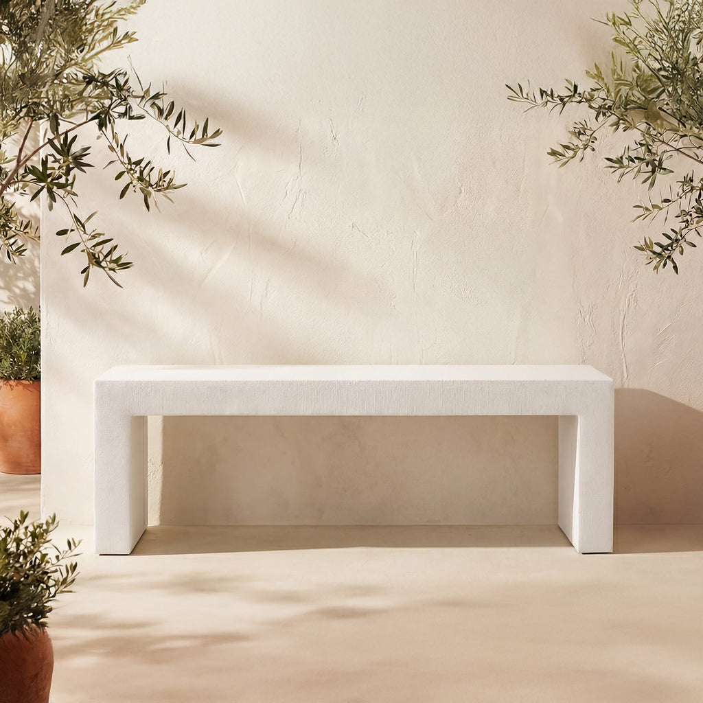 Lazarus Outdoor Bench White