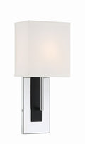 Brent 6.5'' Polished Nickel + Black Forged Sconce