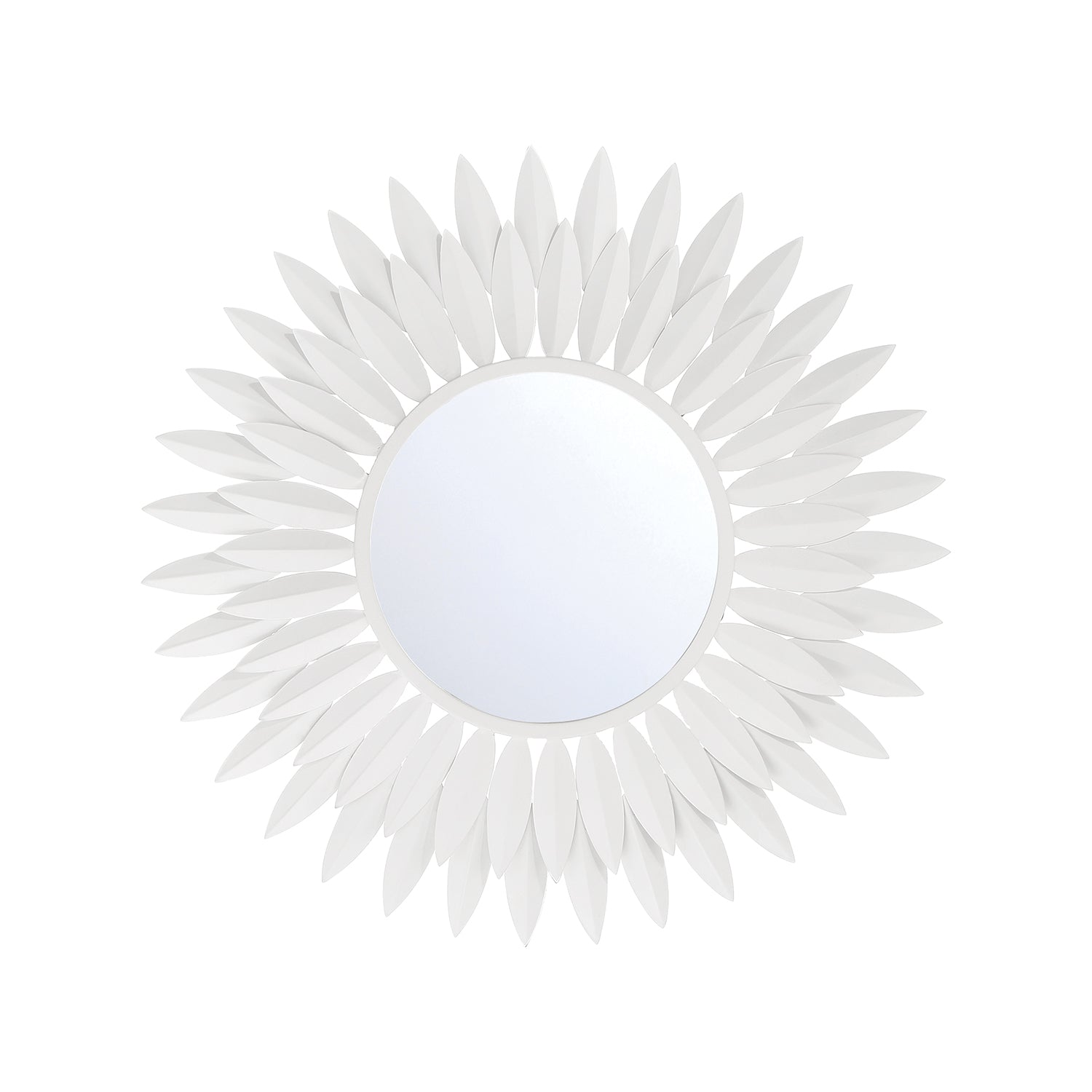 Broche 20'' Matte White Mirror