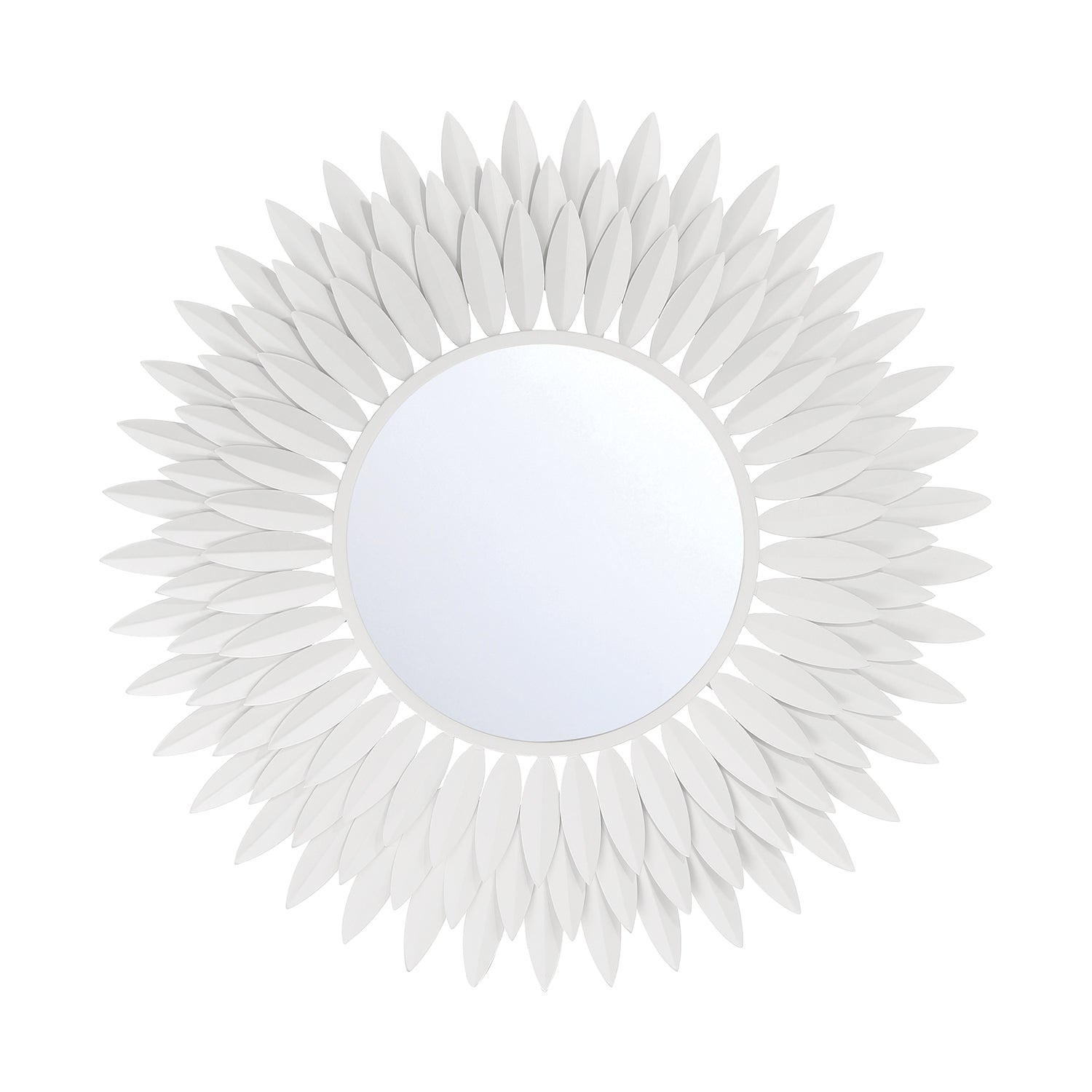 Broche 24'' Matte White Mirror
