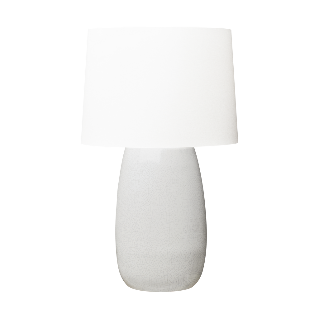 Roma Table Lamp White Crackle Bulbs Inc