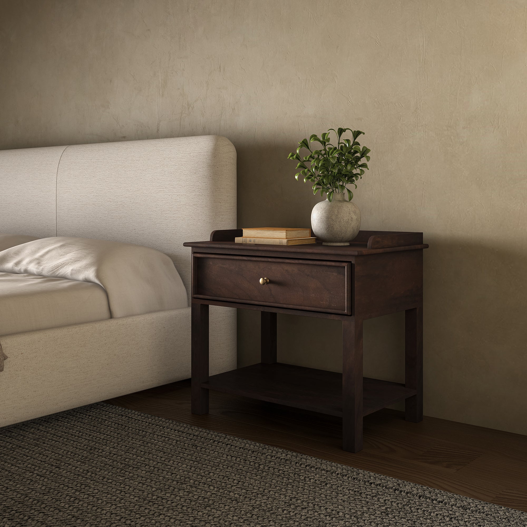 Maeve Nightstand Dark Brown