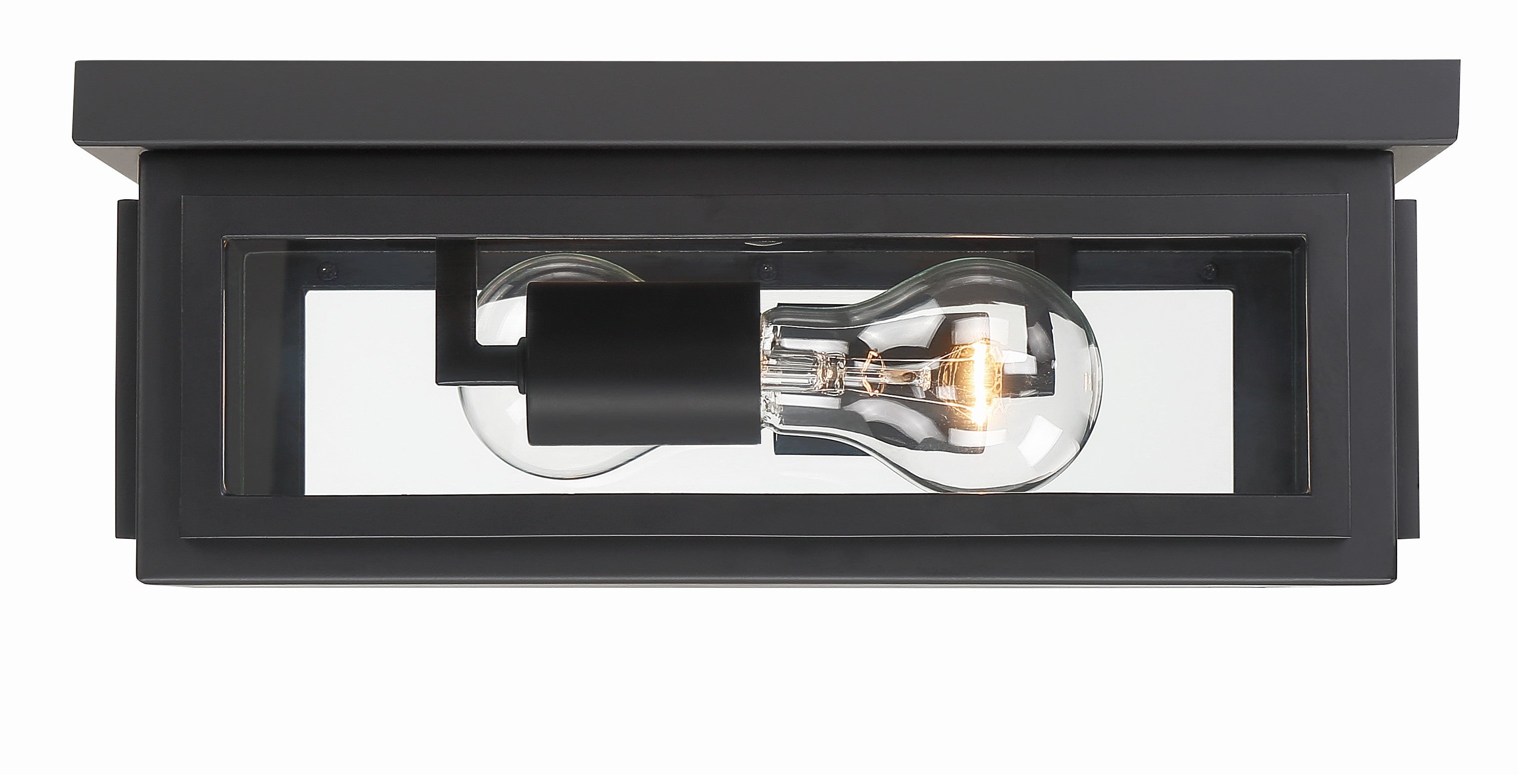 Byron 12.75'' Matte Black Outdoor Flush Mount