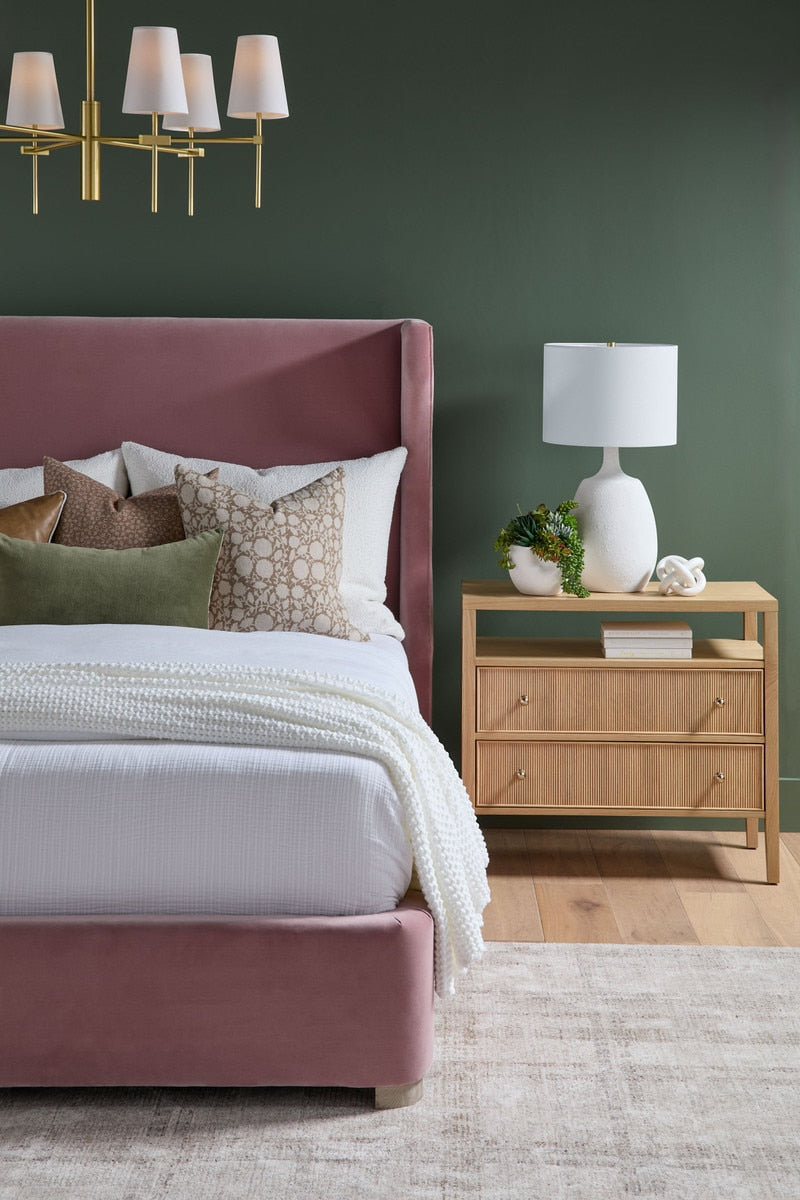 Balboa Queen Bed | Petal Velvet