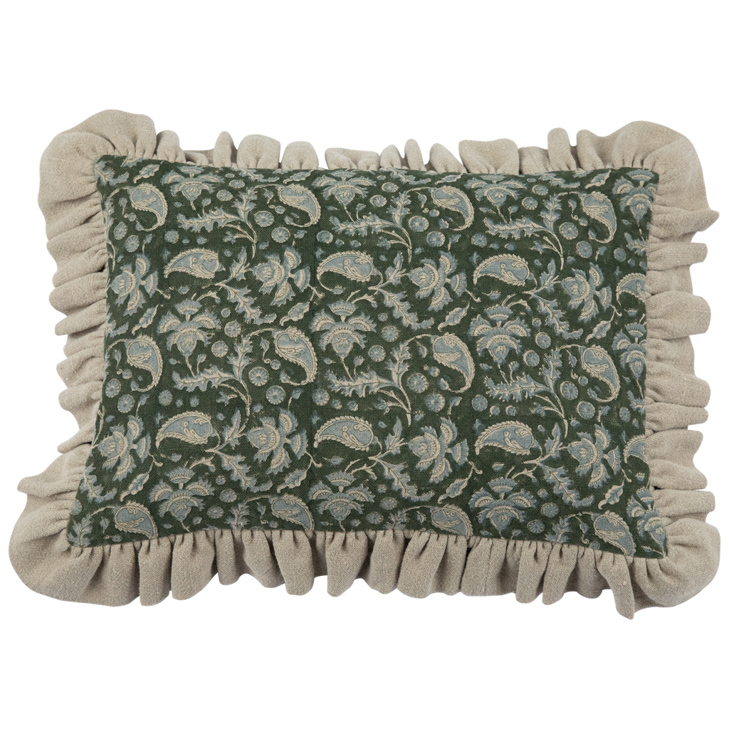 Bari Seaweed with Ruffle Pillow