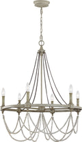 Beverly Medium Chandelier French Washed Oak / Distressed White Wood