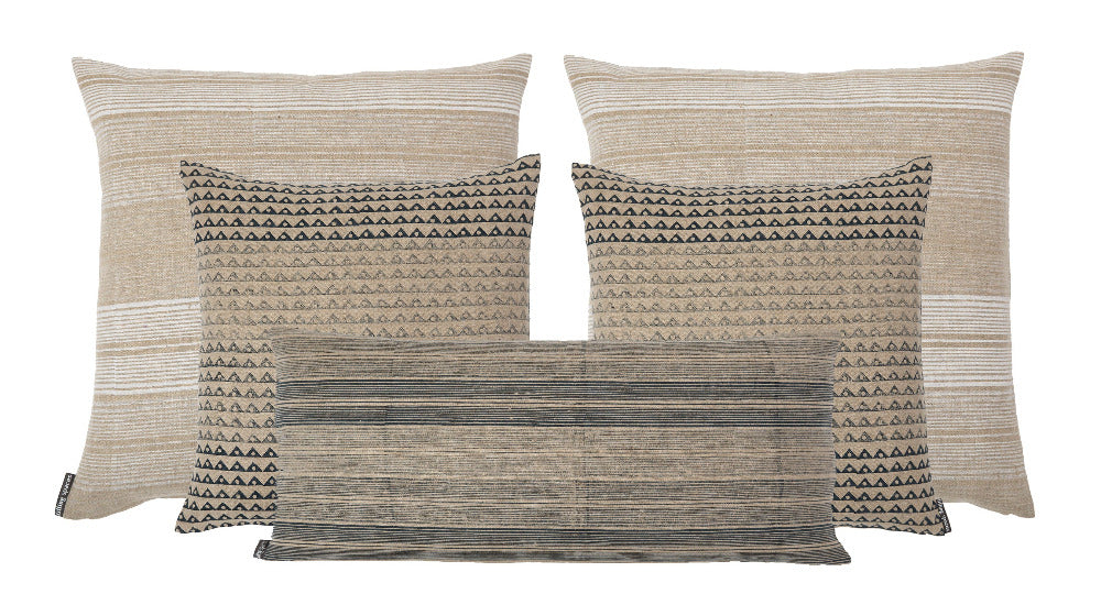 Stripes Shades of White Pillow