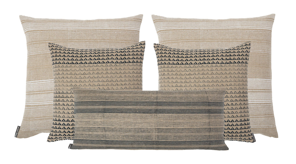Stripes Shades of Indigo Pillow