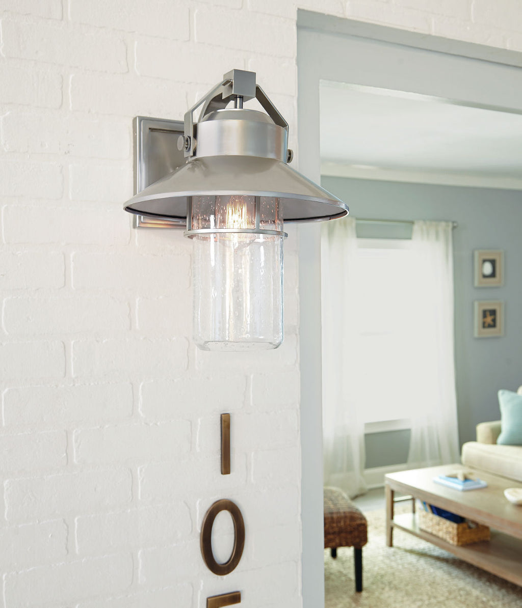 Boynton Medium Lantern Painted Brushed Steel
