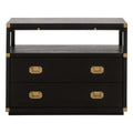 Bradley 2-Drawer Nightstand | Brushed Black