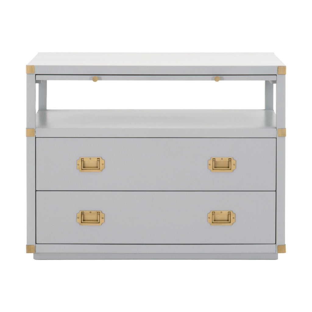 Bradley 2-Drawer Nightstand | Dove Gray