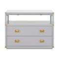 Bradley 2-Drawer Nightstand | Dove Gray