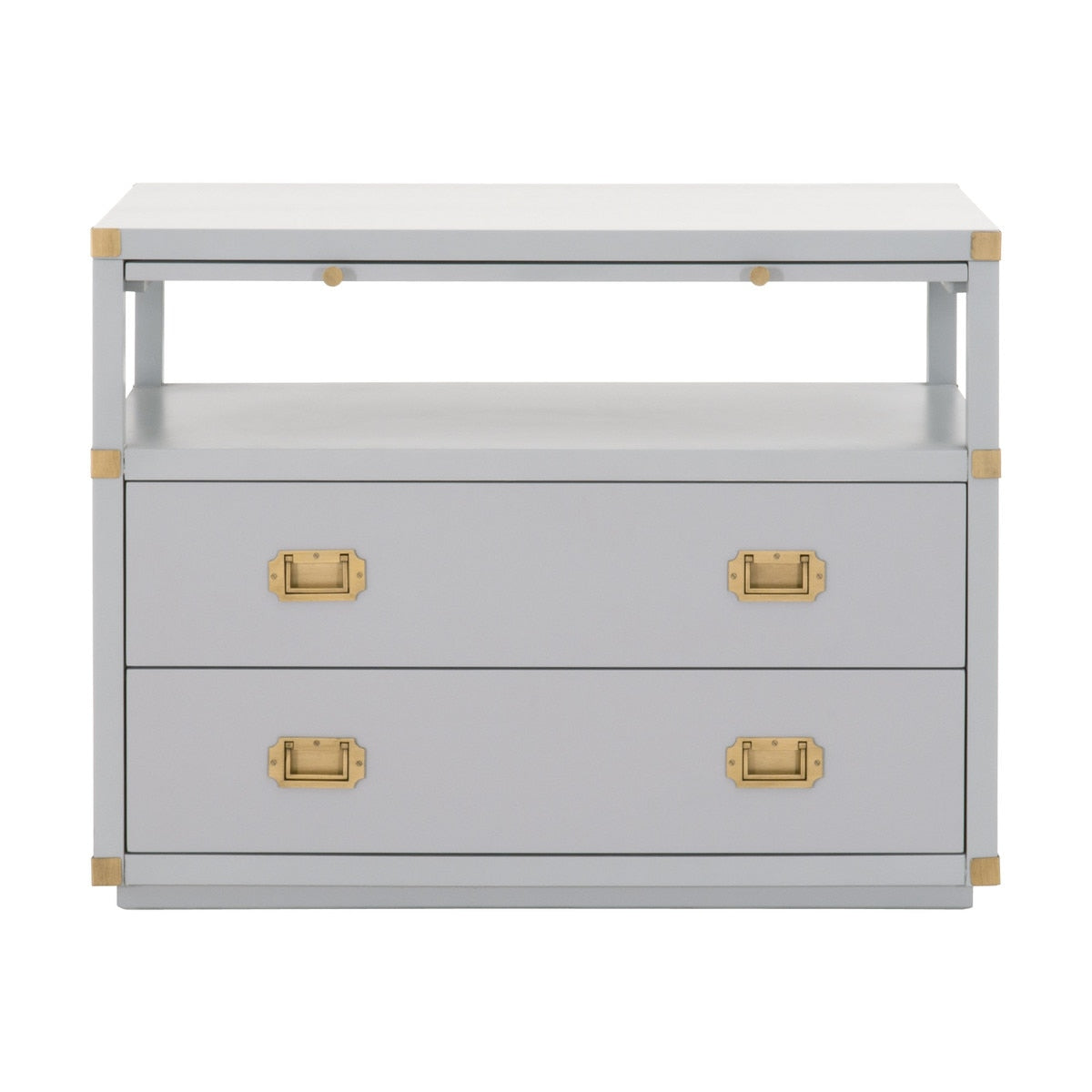 Bradley 2-Drawer Nightstand | Dove Gray