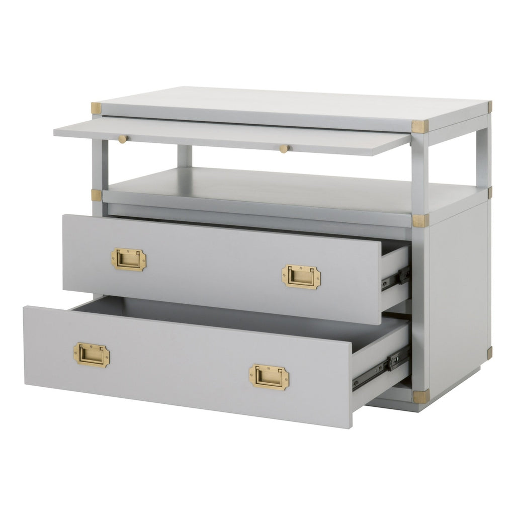 Bradley 2-Drawer Nightstand | Dove Gray
