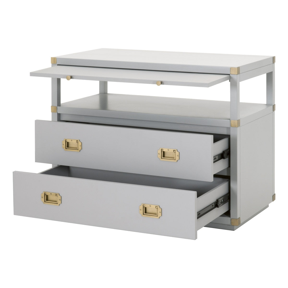 Bradley 2-Drawer Nightstand | Dove Gray