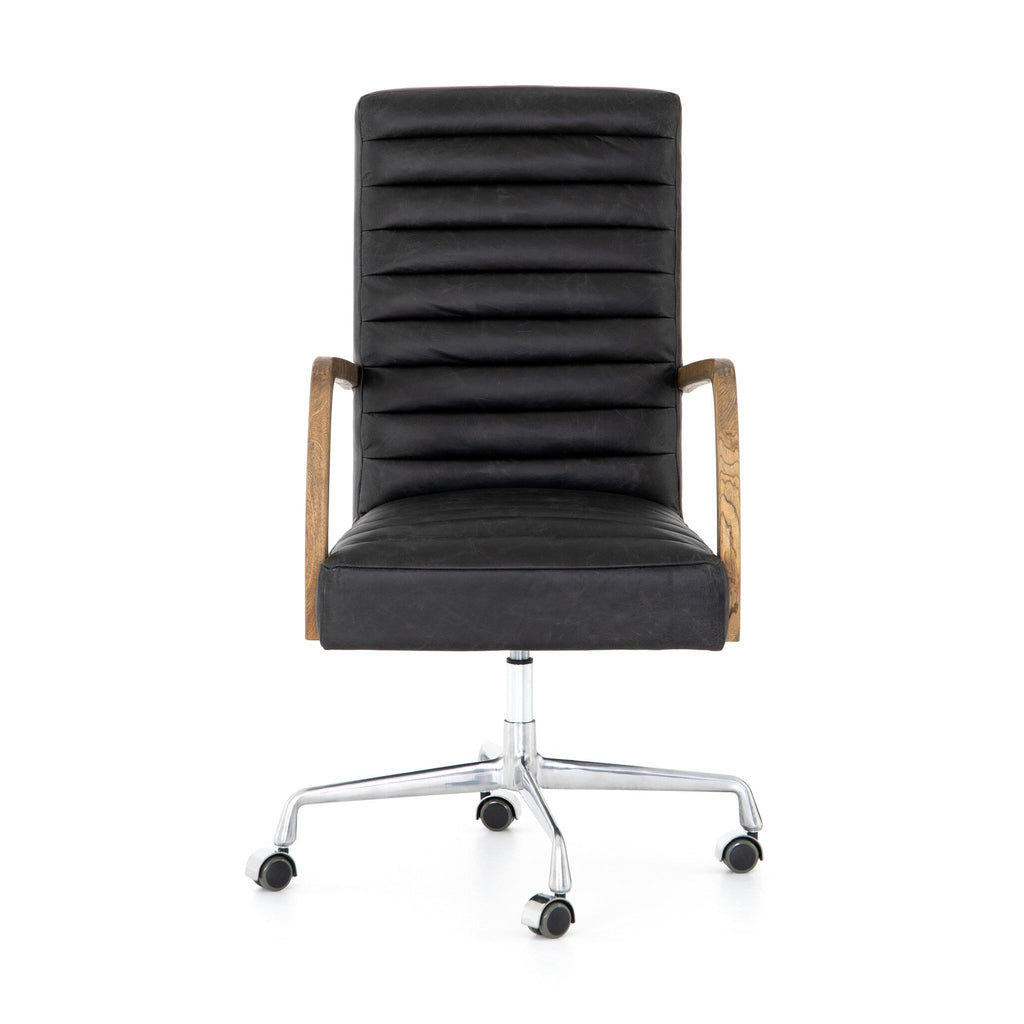 Bryson Channeled Desk Chair - Durango Smoke