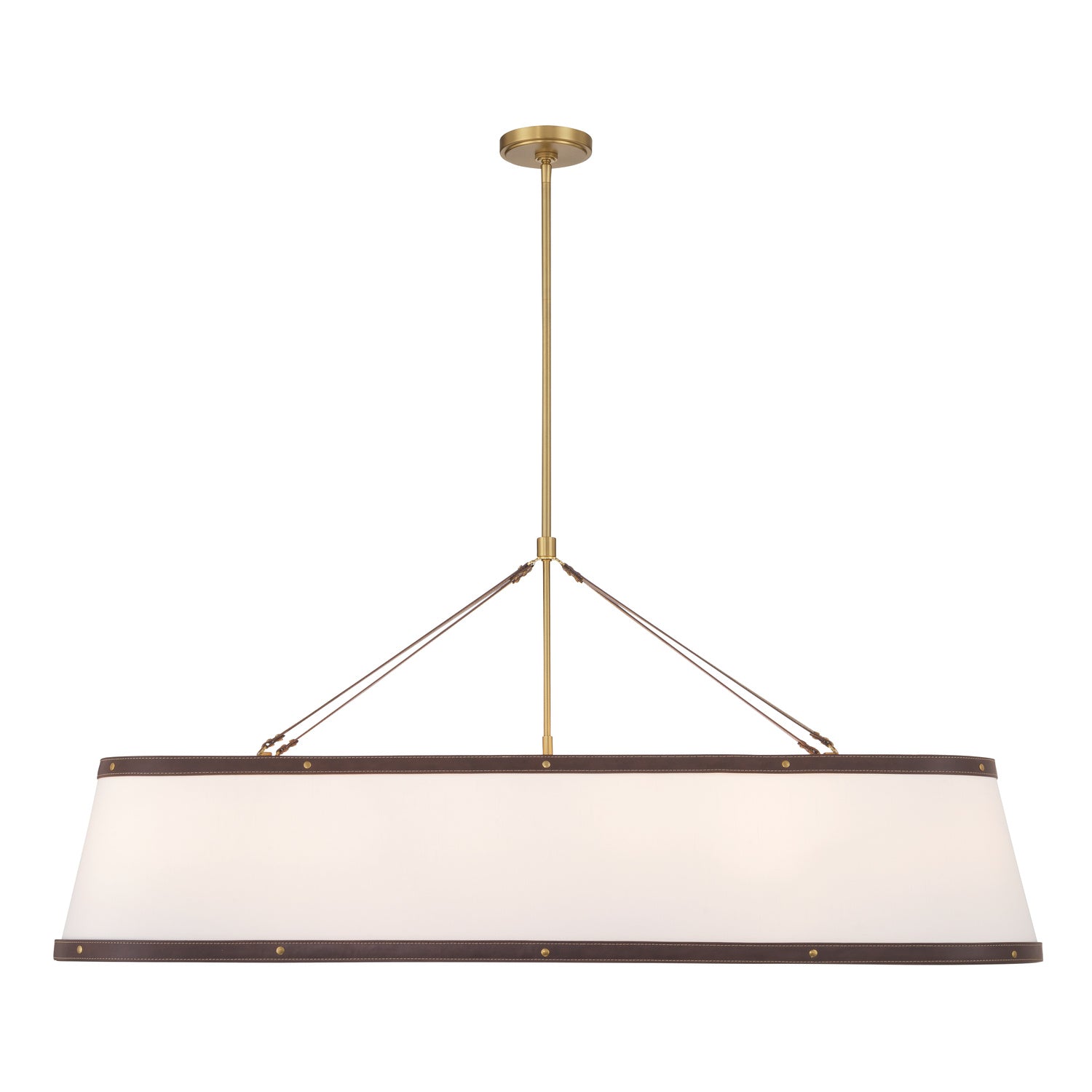 Libby Langdon Callahan 47.5'' Luxe Gold Linear Oval Chandelier