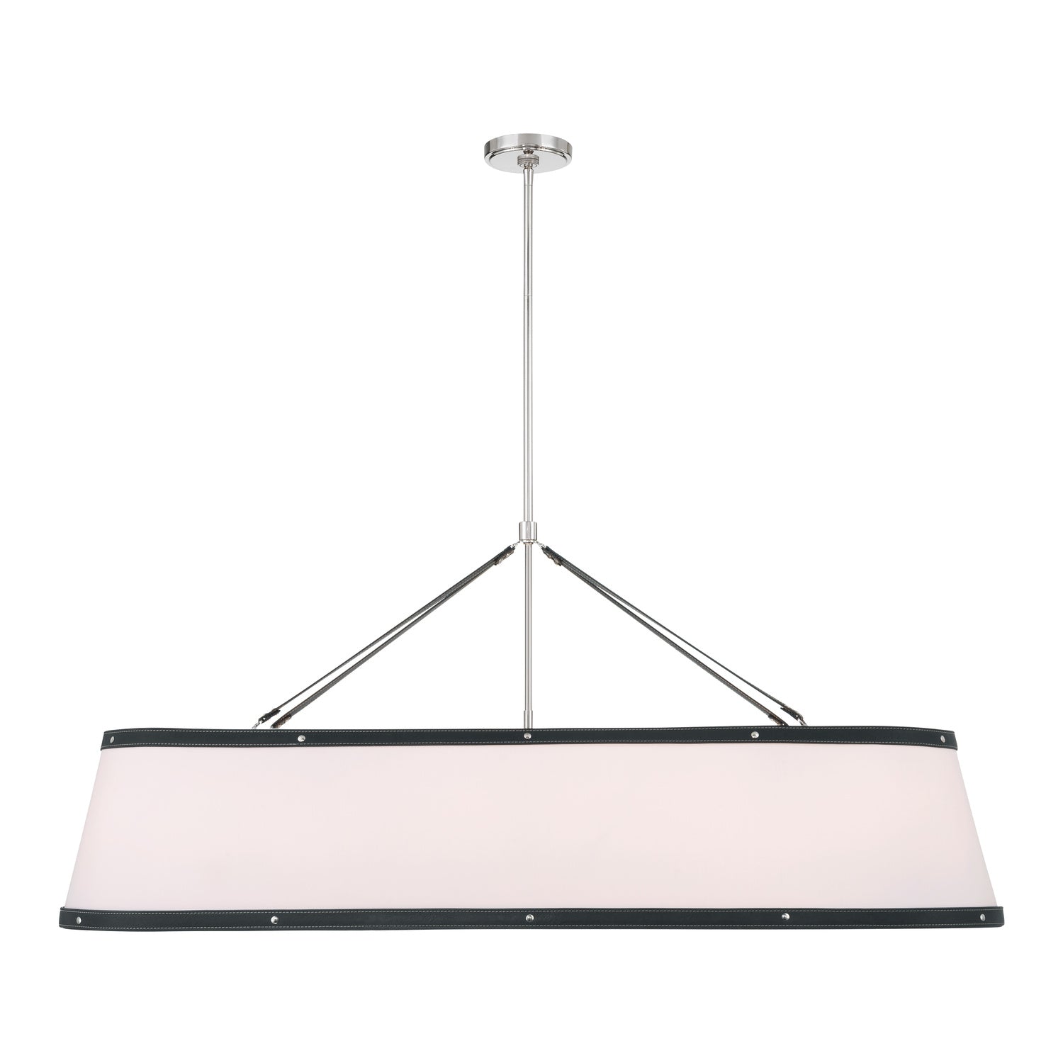 Libby Langdon Callahan 47.5'' Polished Nickel Linear Oval Chandelier