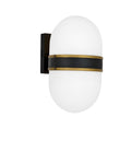 Brian Patrick Flynn Capsule 6'' Matte Black + Textured Gold Outdoor Sconce