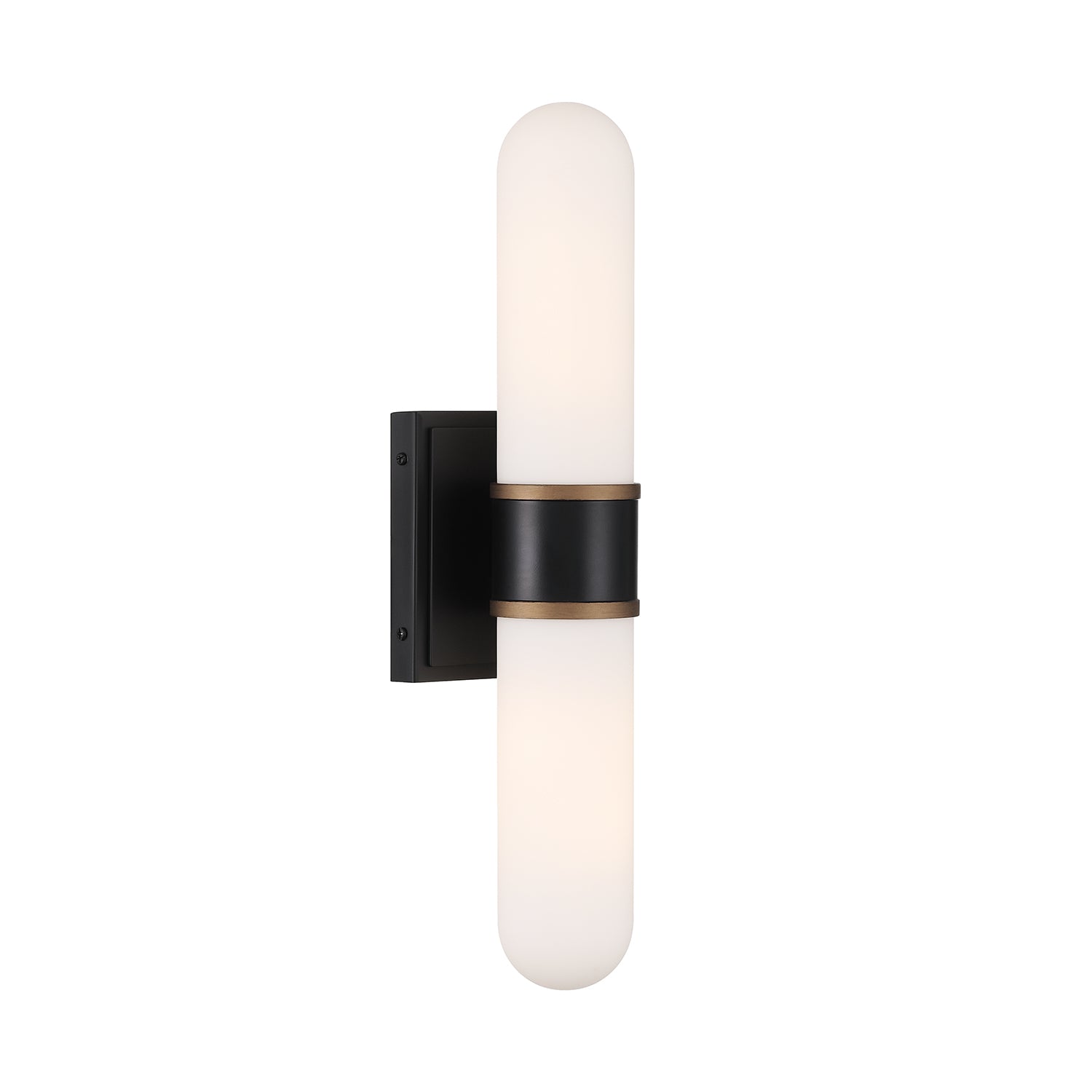 Brian Patrick Flynn Capsule 18.5'' LED Matte Black + Textured Gold Sconce