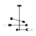 Brian Patrick Flynn Capsule 47.75'' LED Matte Black + Textured Gold Linear Chandelier