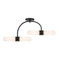 Brian Patrick Flynn Capsule 34.25'' LED Matte Black + Textured Gold Semi Flush Mount