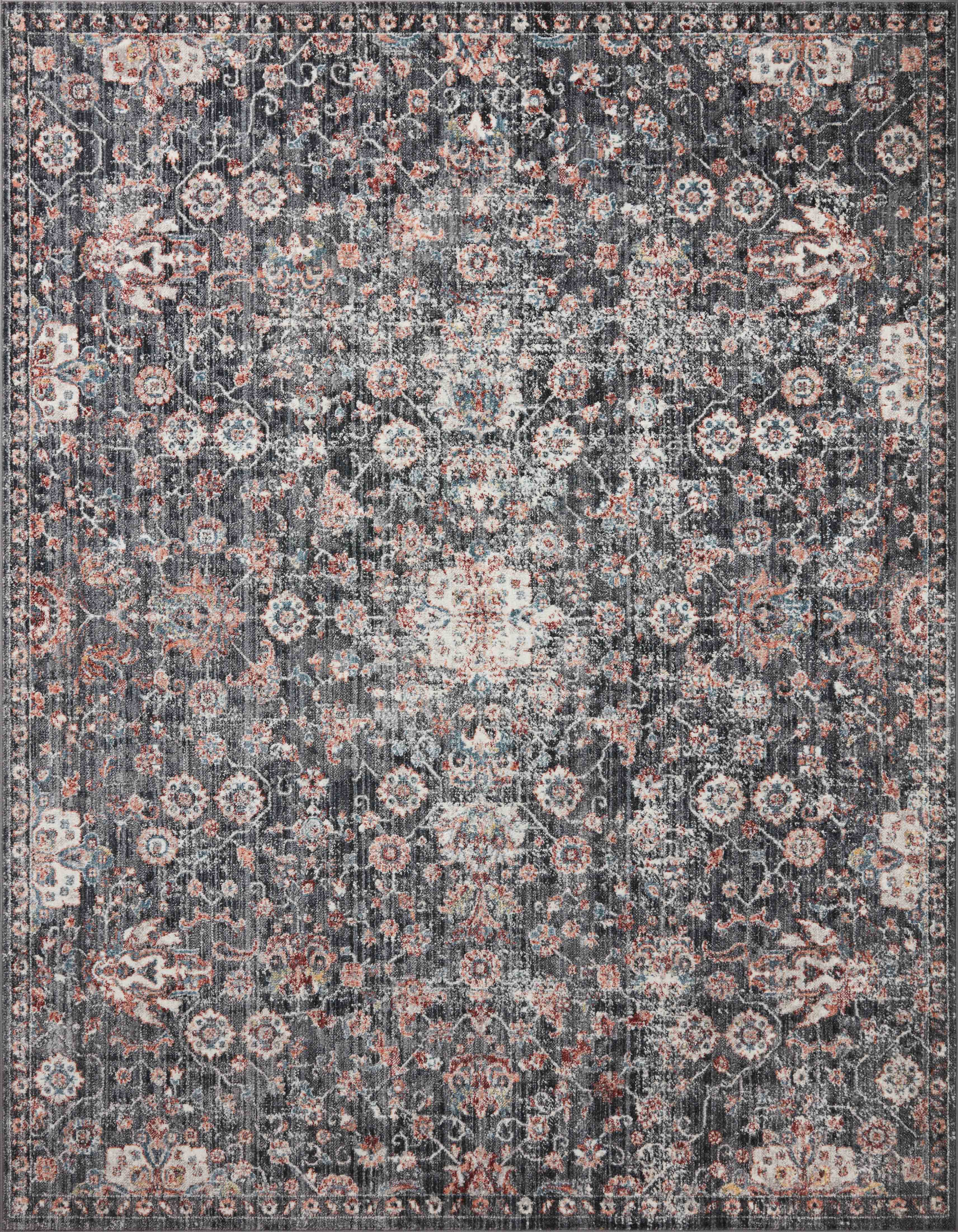 Loloi II | Cassandra Collection | Charcoal / Rust | CSN-03