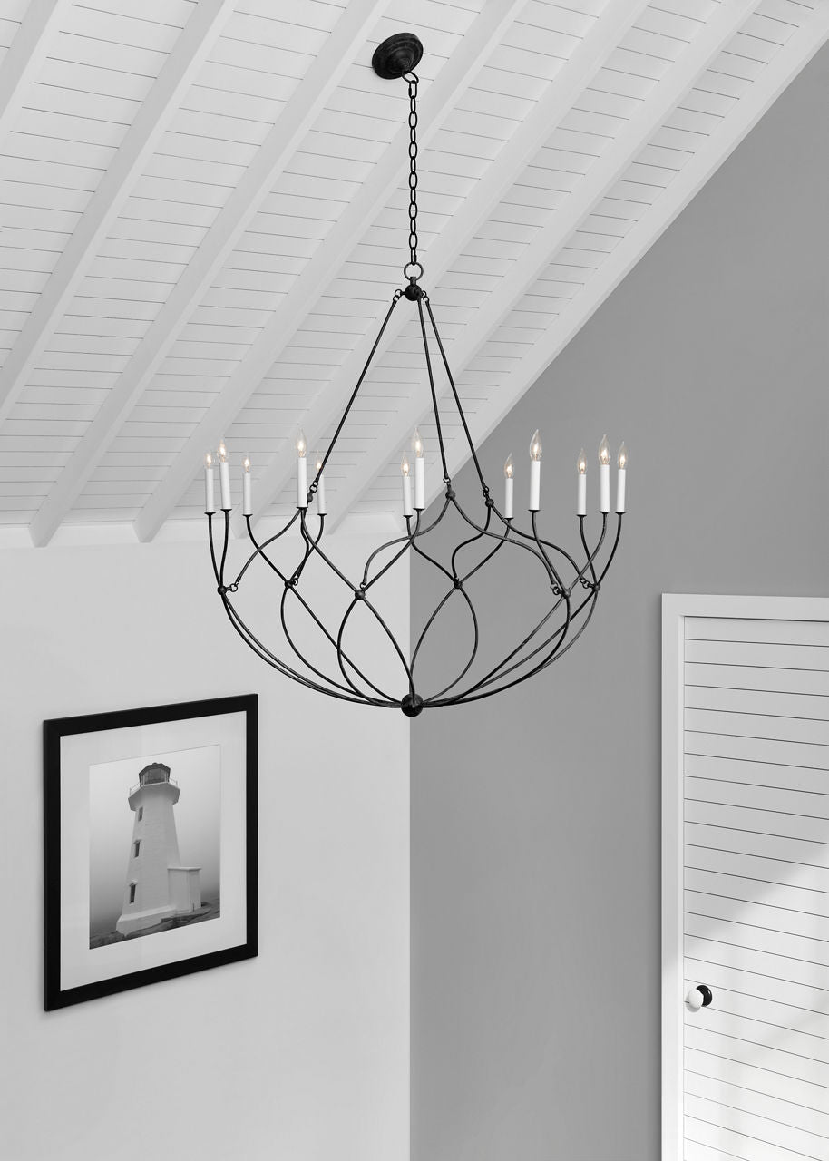 Richmond Large Chandelier Weathered Galvanized