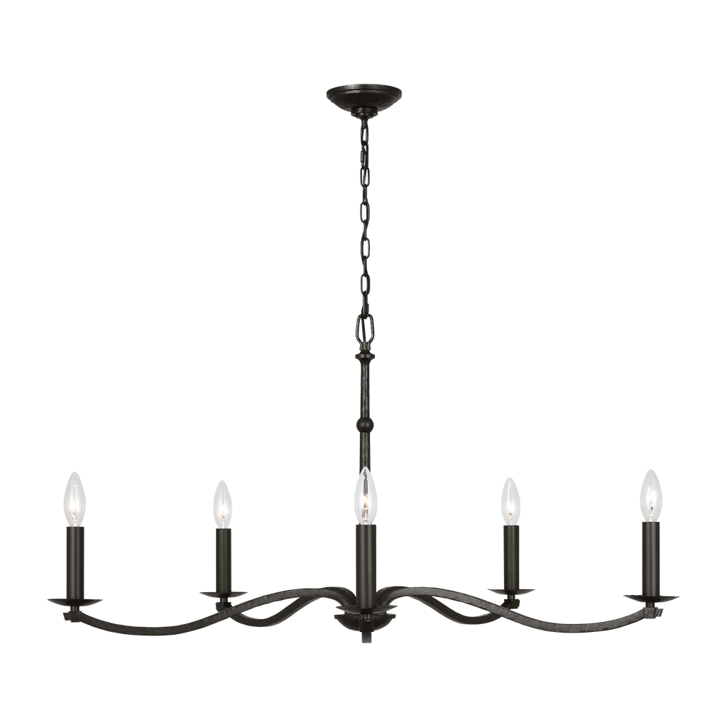 Wellen Large Chandelier Aged Iron