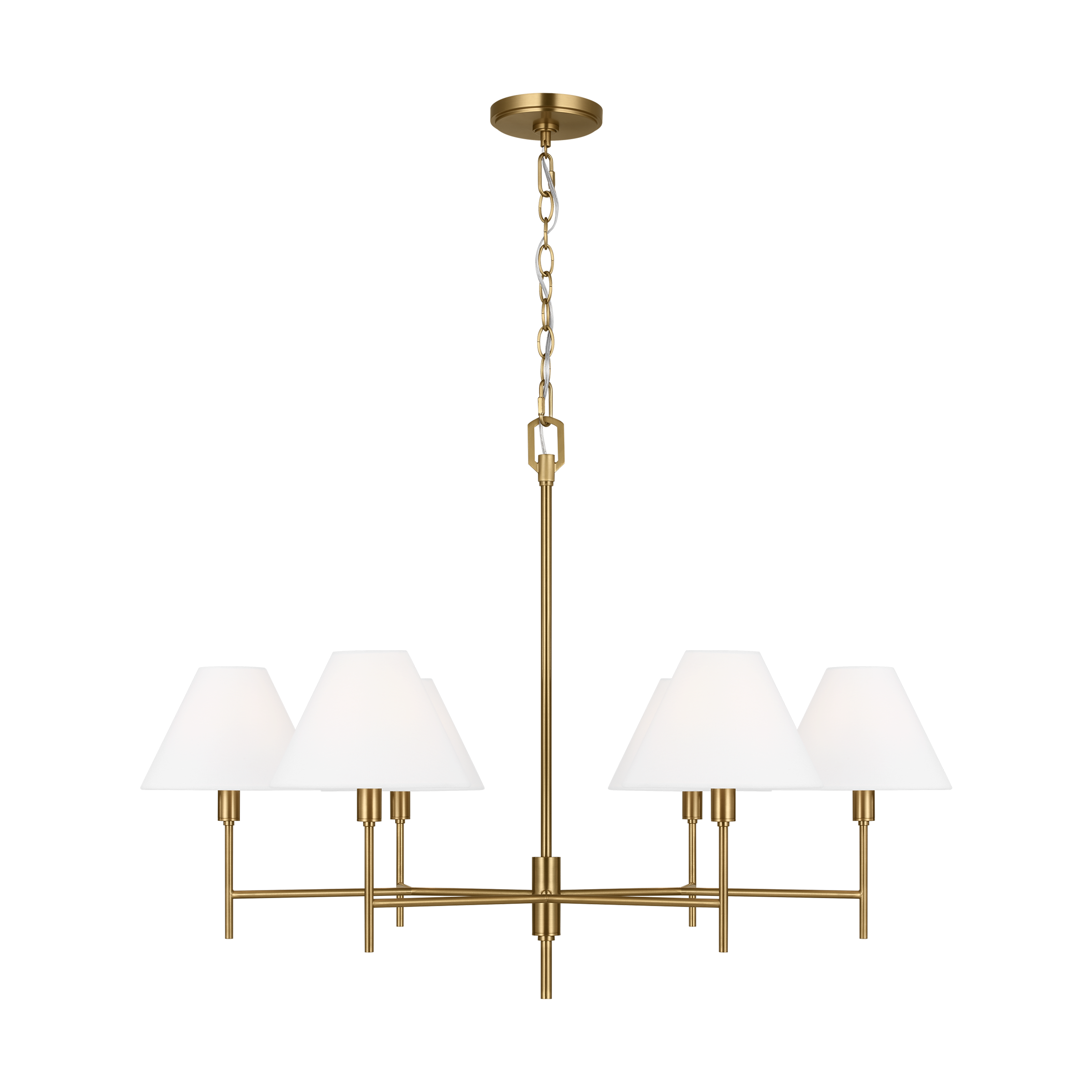 Ridgewood Large Chandelier Burnished Brass