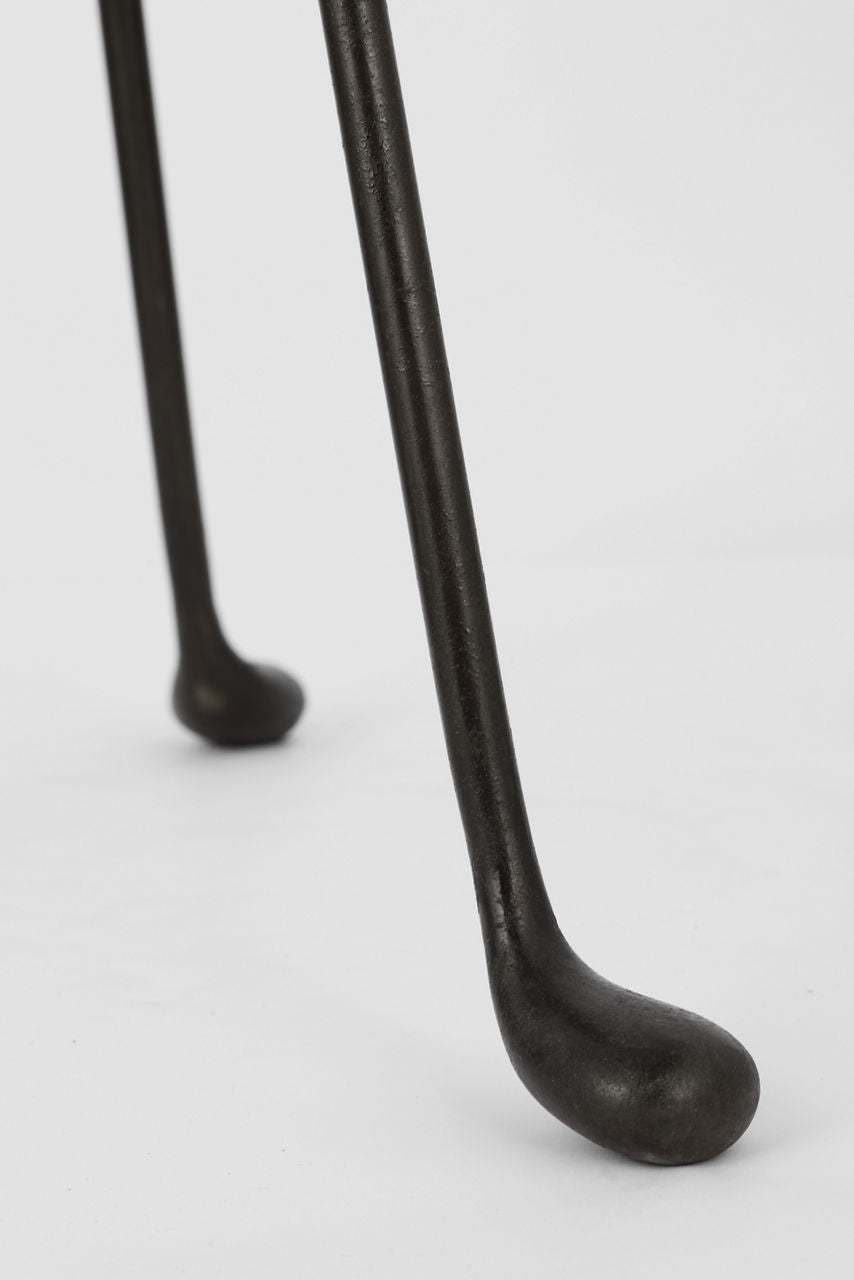 Valley Medium Tripod Floor Lamp | Aged Iron and Gild | Linen Shade