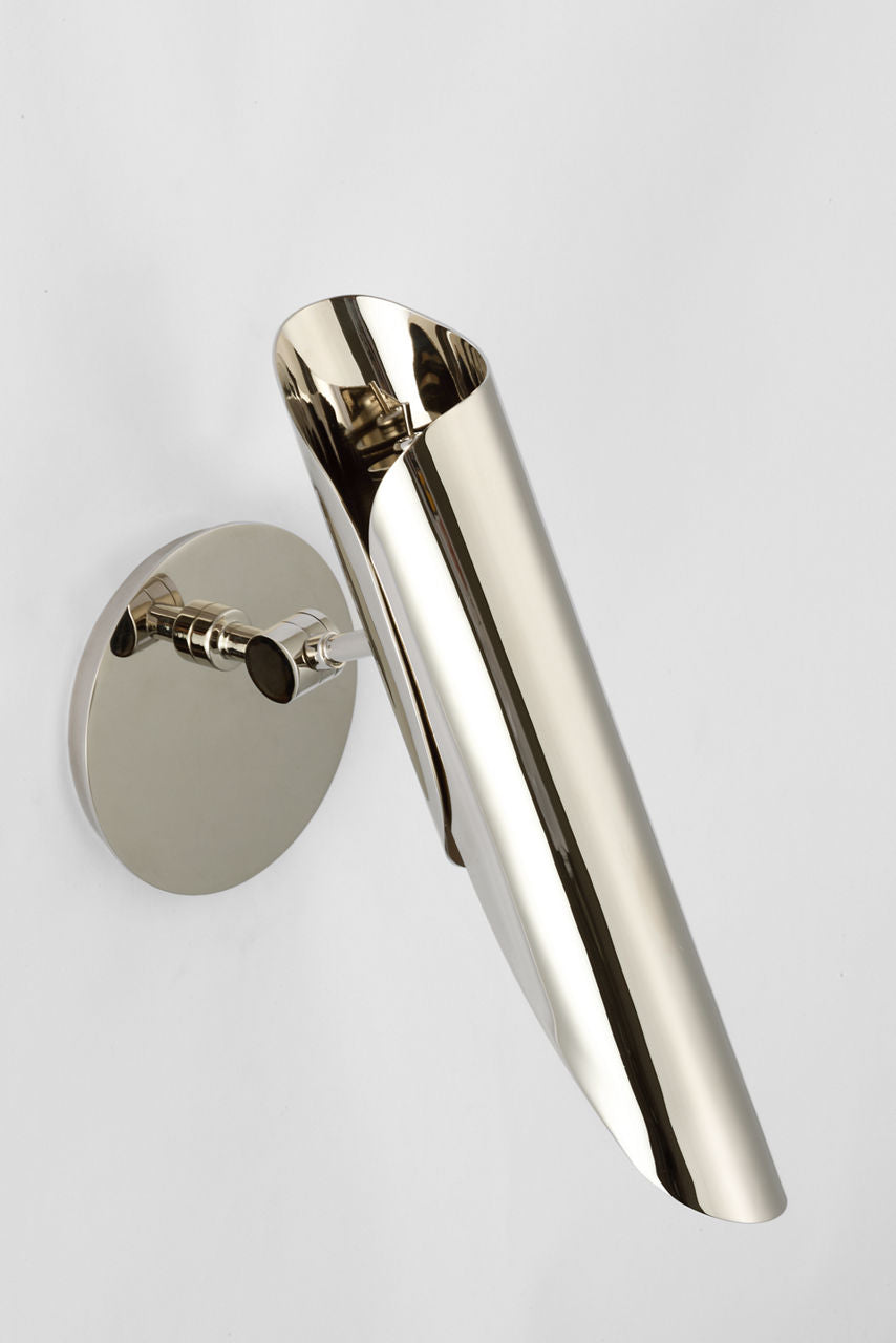 Flore Single Wall Light | Polished Nickel