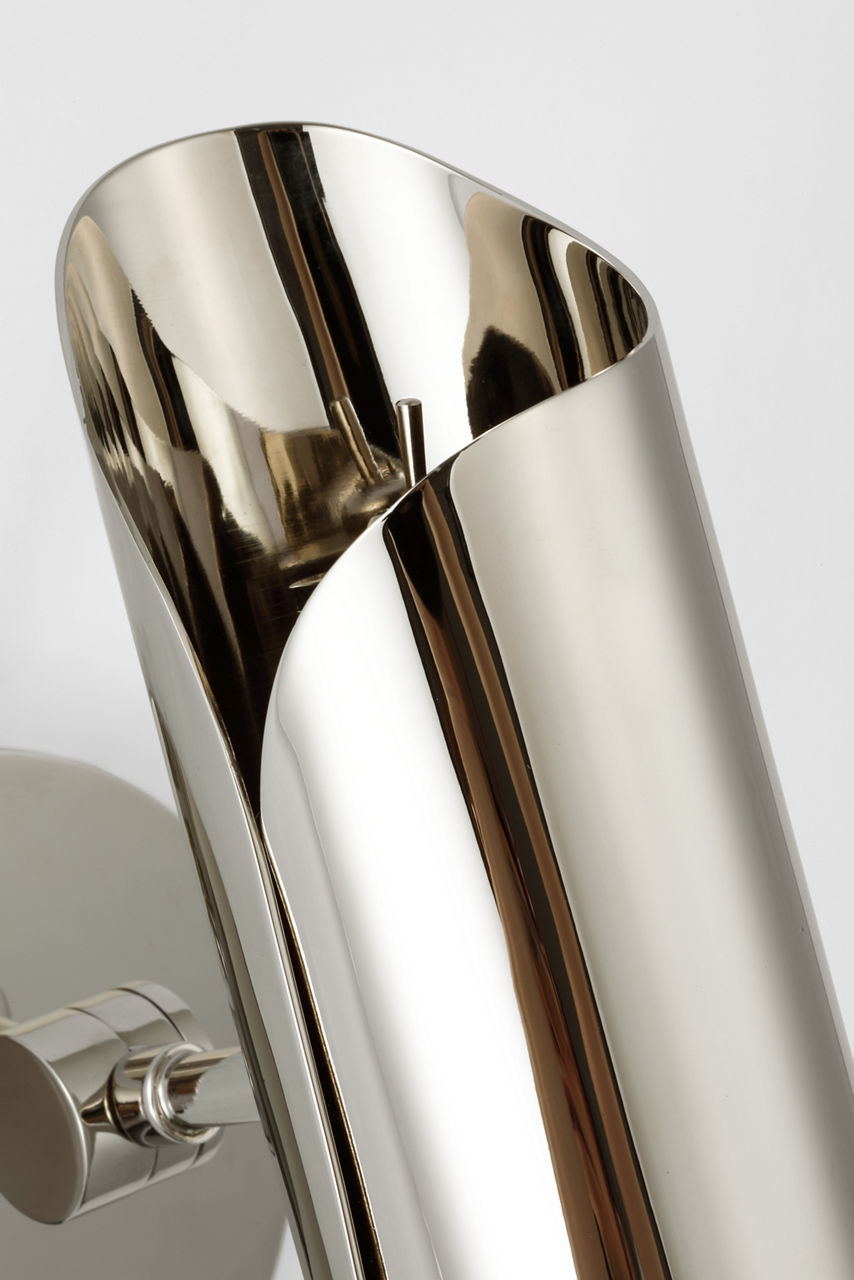 Flore Single Wall Light | Polished Nickel