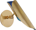 Flore Single Wall Light | Soft Brass and Riviera Blue