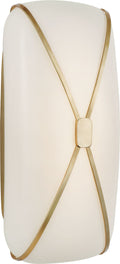 Fondant 13" Linear Bath Sconce | Soft Brass | White Glass