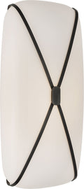 Fondant 18" Linear Bath Sconce | Gun Metal | White Glass