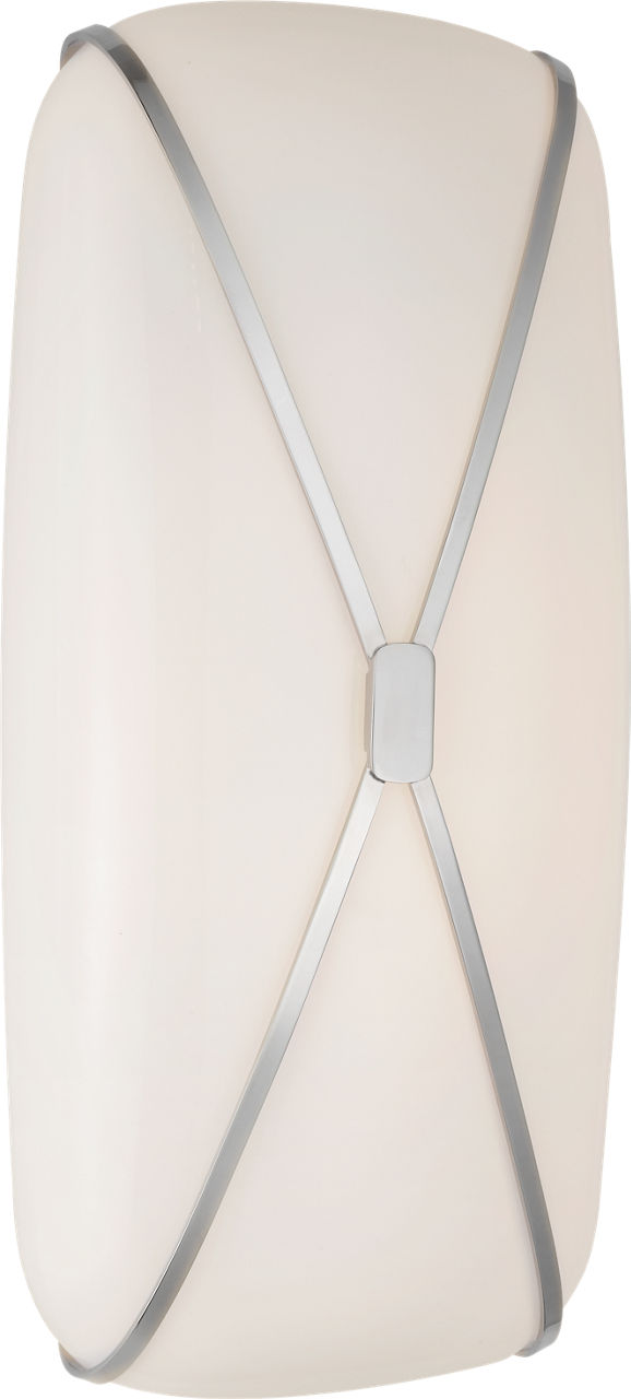Fondant 18" Linear Bath Sconce | Polished Nickel | White Glass