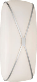 Fondant 18" Linear Bath Sconce | Polished Nickel | White Glass