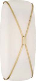 Fondant 18" Linear Bath Sconce | Soft Brass | White Glass