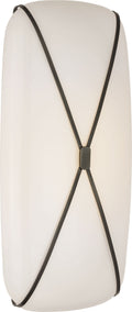 Fondant 24" Linear Bath Sconce | Gun Metal | White Glass