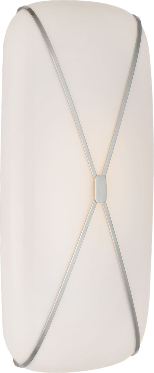 Fondant 24" Linear Bath Sconce | Polished Nickel | White Glass