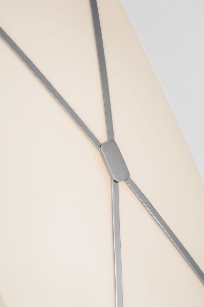 Fondant 24" Linear Bath Sconce | Polished Nickel | White Glass