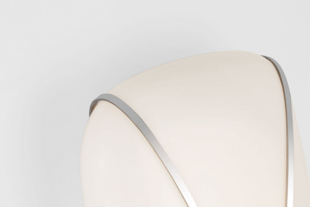 Fondant 24" Linear Bath Sconce | Polished Nickel | White Glass